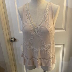 American Eagle Blush Boho Top sz S